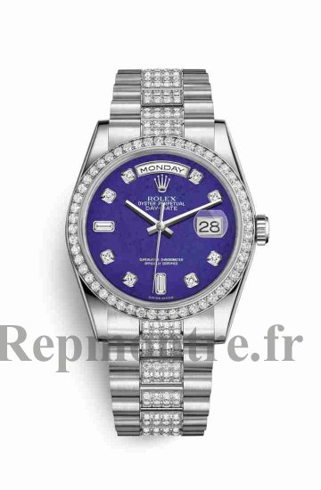 Réplique montre Rolex Day-Date 36 118346 Lapis-lazuli sertie de Cadran m118346-0089 - Cliquez sur l'image pour la fermer