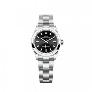 Réplique montre Rolex Oyster Perpetual 31 cadran noir brillant m277200-0002