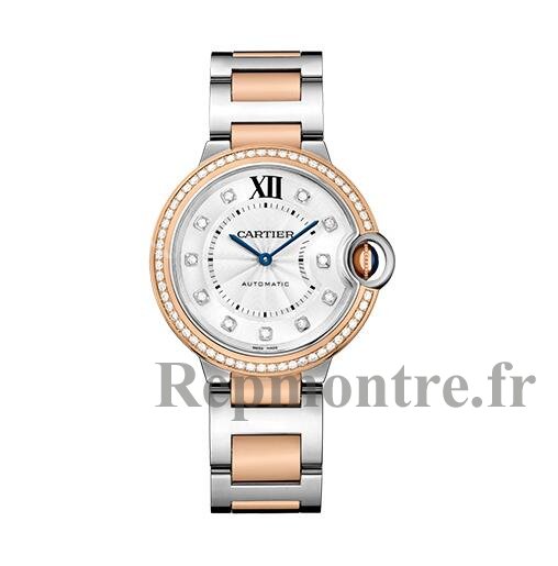 Replique Cartier Ballon Bleu 36 mm Acier inoxydable & Or Rose & Diamants Dame - Cliquez sur l'image pour la fermer