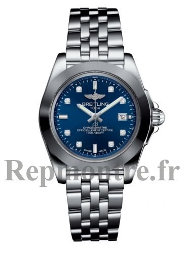 qualite superieure Réplique Breitling Galactic 32 Sleek Edition Bleu diamant Dial Inoxydable Acier pour femme W7133012/C966-792A - Cliquez sur l'image pour la fermer