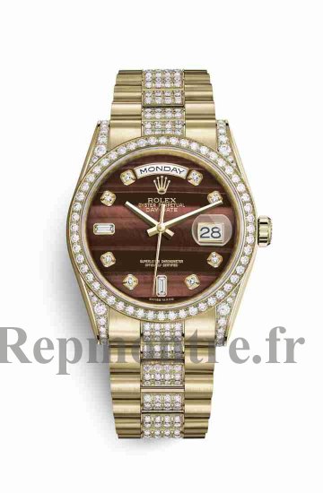 Réplique montre Rolex Day-Date 36 cerceaux en jaune serti de 118388 m118388-0128 - Cliquez sur l'image pour la fermer