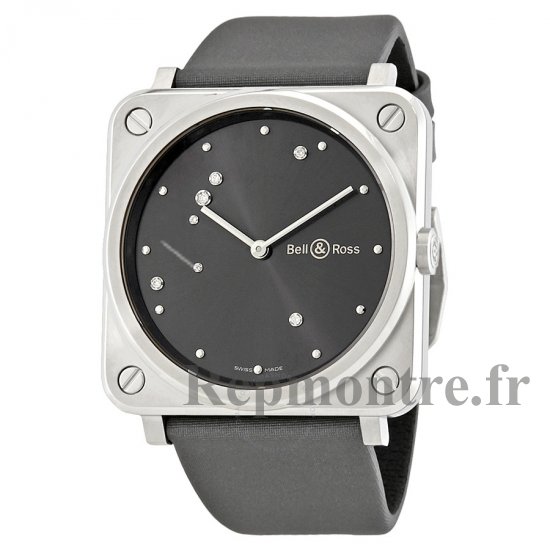 Réplique montre Bell & Ross Instrument BRS-ERU-ST / SCA BR-S Quartz Gris Diamant Eagle - Cliquez sur l'image pour la fermer