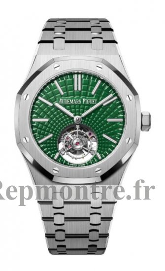 Replique Audemars Piguet Royal Oak Self-Winding Flying Tourbillon Titanium Green 26534TI.OO.1220TI.01 - Cliquez sur l'image pour la fermer