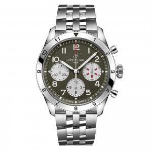 Breitling Classic AVI Chronograph 42 Curtiss P-40 Warhawk Replique de montre en acier inoxydable A233802A1L1A1