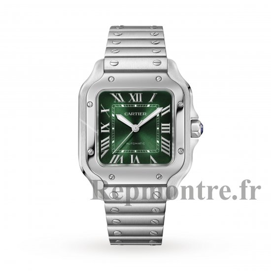 Cartier Santos de Cartier Copie montre Acier moyen Automatique Bracelet en cuir interchangeable WSSA0061 - Cliquez sur l'image pour la fermer