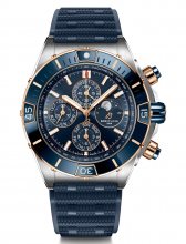 Replique Breitling Super Chronomat 4 Year Calendar Cadran bleu Rubber Strap U19320161C1S1