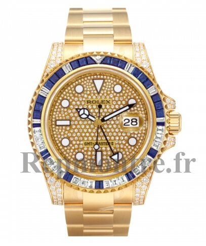 Réplique Rolex GMT Master II Or Jaune Paver Cadran Diamant 116758 SAPAVE - Cliquez sur l'image pour la fermer