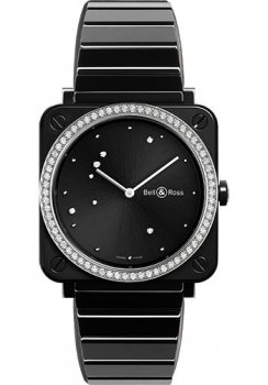 Réplique Montre Bell & Ross Instruments BR-S Quartz Black Diamond Eagle BRS-EBL-CE-LGD / SCE