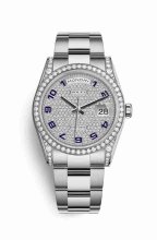 Réplique montre Rolex Day-Date 36 Cosses en blanc de 118389 Cadran de m118389-0123