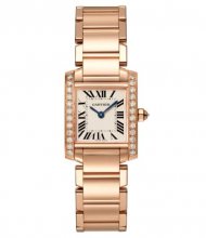 Replique Montre Cartier Tank Francaise Petit Or Rose & Diamants WJTA0022