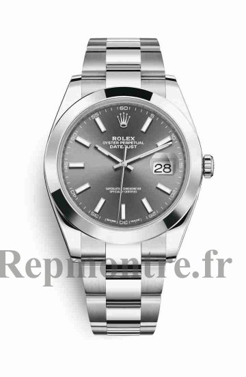 Réplique montre Rolex Datejust 41 126300 rhodium fonce Cadran AB015212/BA99/154A - Cliquez sur l'image pour la fermer