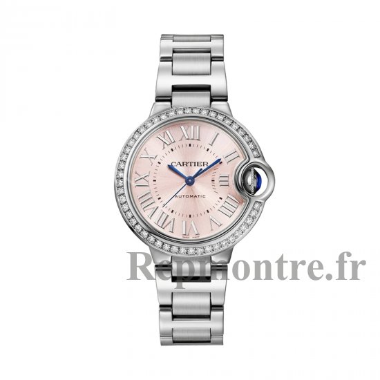 Cartier Ballon Bleu De Cartier Copie montre 33 mm Bo?tier en acier a remontage automatique W4BB0037 - Cliquez sur l'image pour la fermer