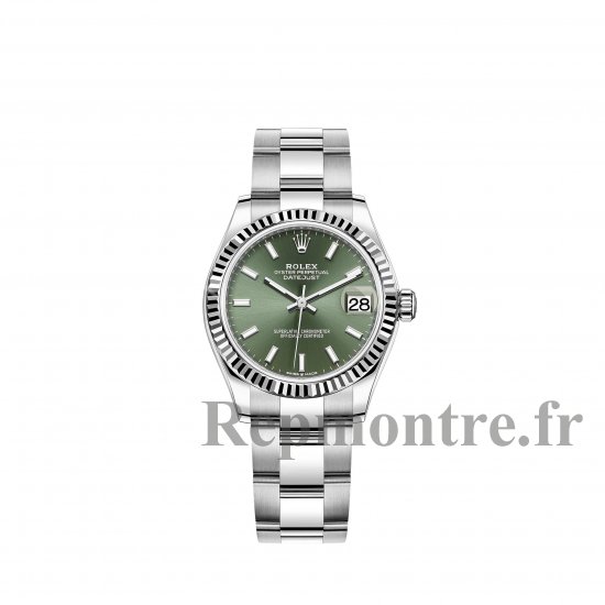 Réplique montre Rolex Datejust 31 Rolesor blanc cadran vert menthe - Cliquez sur l'image pour la fermer