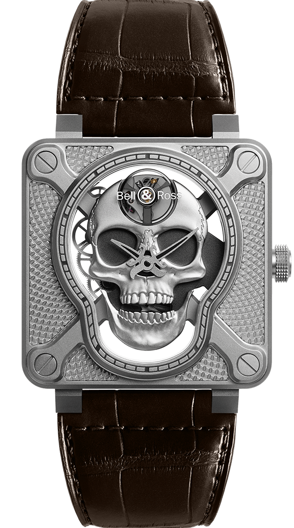 Réplique Montre pour homme BELL & Ross Instruments Laughing Skull BR01-SKULL-SK-ST