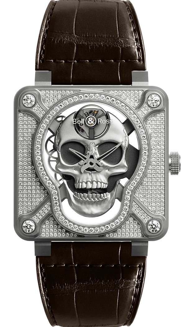 Réplique Bell & Ross BR 01 Laughing Skull Full Diamond BR01-SKULL-SK-FLD - Cliquez sur l'image pour la fermer