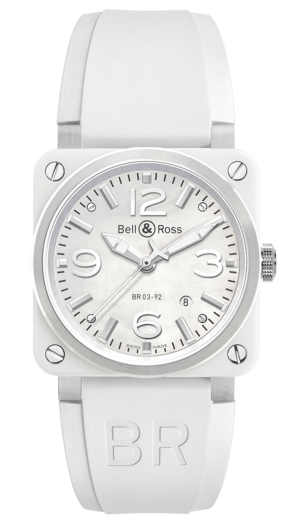 Réplique montre Bell & Ross BR 03-92 Ceramique Blanche 42 mm BR0392-WH-C / SRB