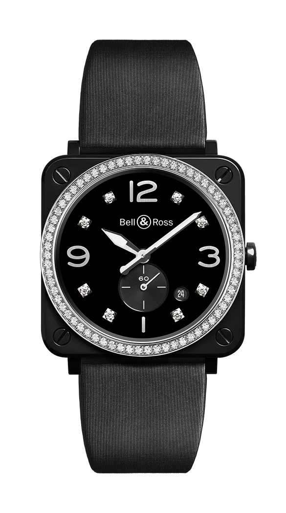 Réplique Montre Bell & Ross BR S Black Ceramic Diamonds 39 mm BRS-BL-CES-LGD / SSA