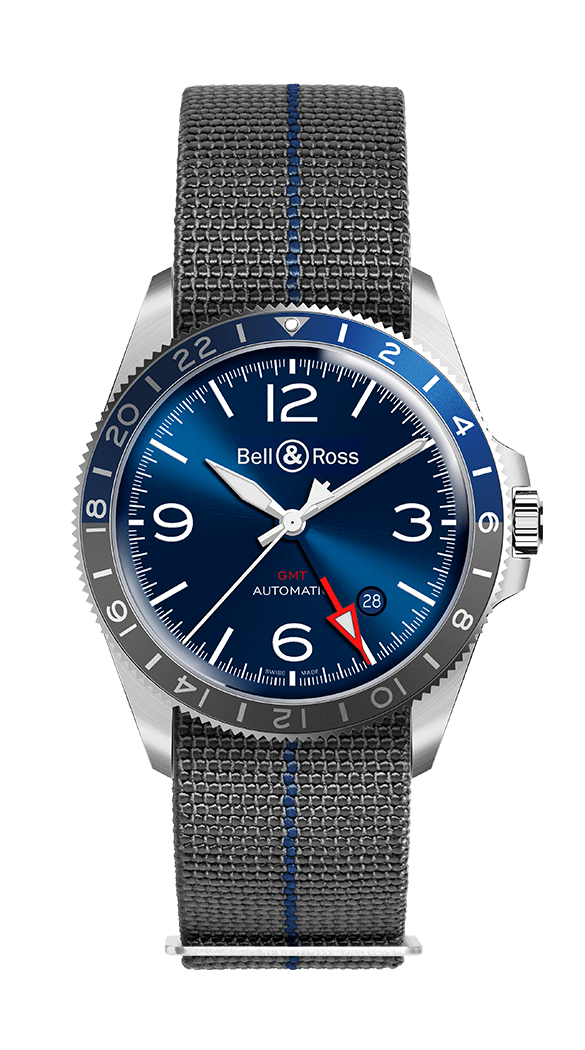 Réplique Bell & Ross BR V2-93 GMT Bleu Acier - Cliquez sur l'image pour la fermer