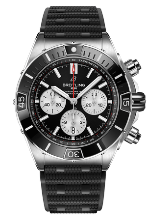 Replique Breitling Super Chronomat automatique Black Dial Rubber Strap Men's AB0136251B1S1