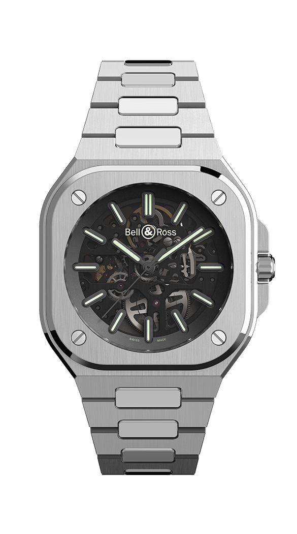 Replique Bell & Ross Br 05 Skeleton Nightlum 40mm BR05A-BL-SK-ST