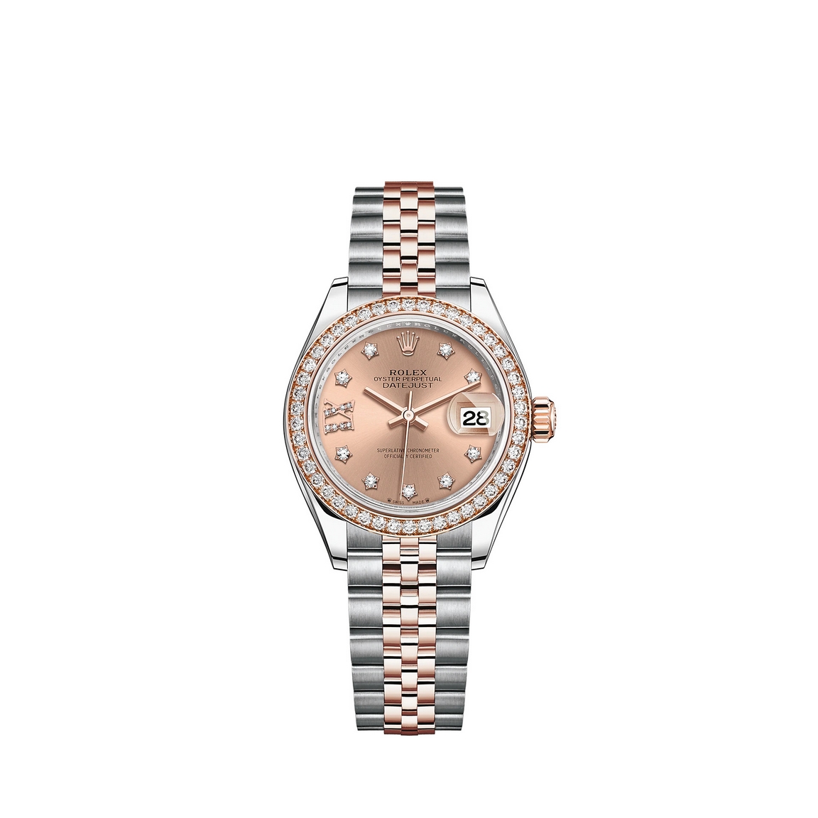 Replique Rolex Lady-Datejust Oystersteel and 18 ct Everose gold M279381RBR-0027