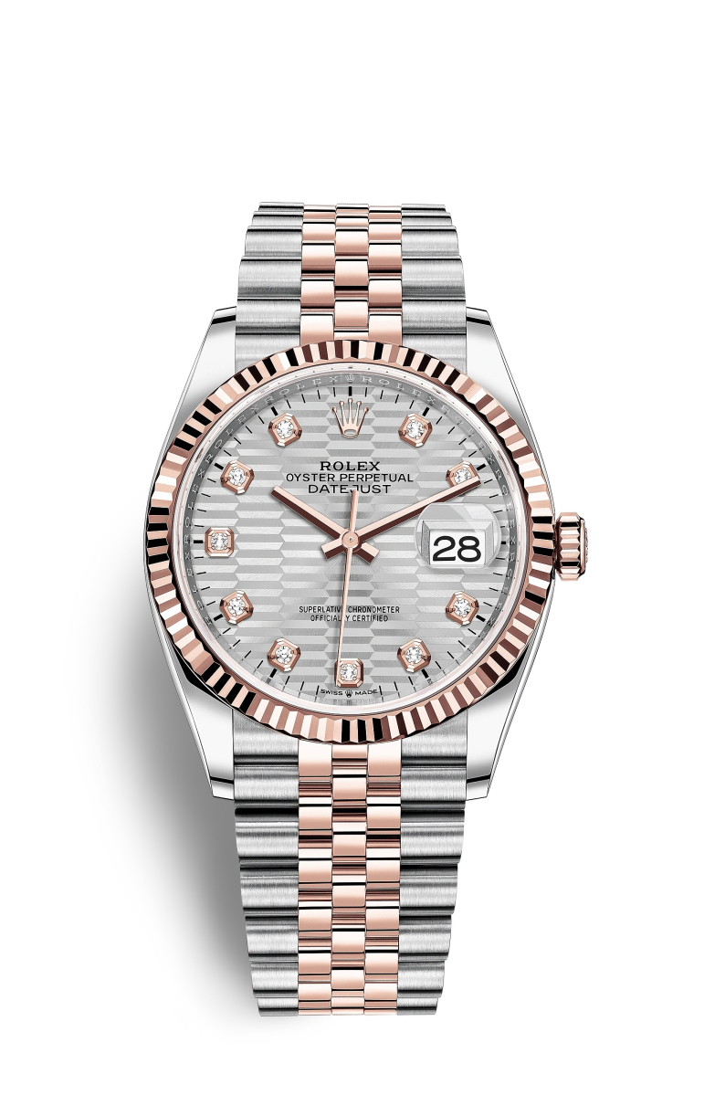 Replique Montre Rolex Datejust 36 OysterAcier and EveOr Rose M126231-0039